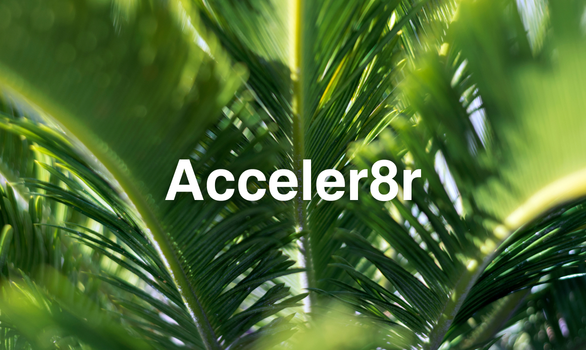 background green with leaf acceler8r