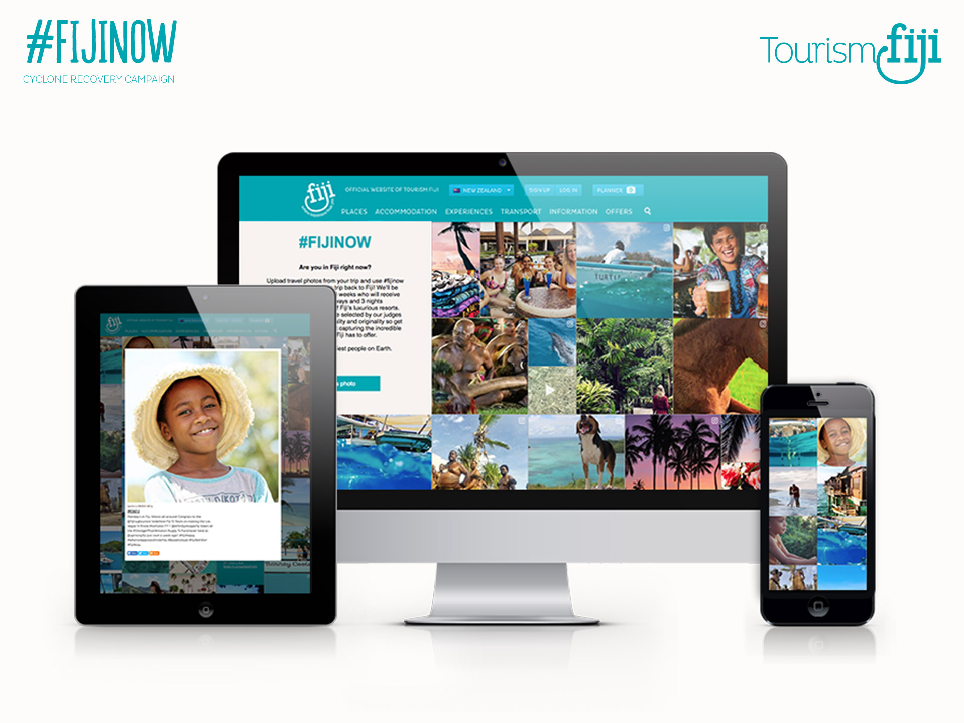 Fiji Now Situ 1 In situ of project in screen for Tourism Fiji