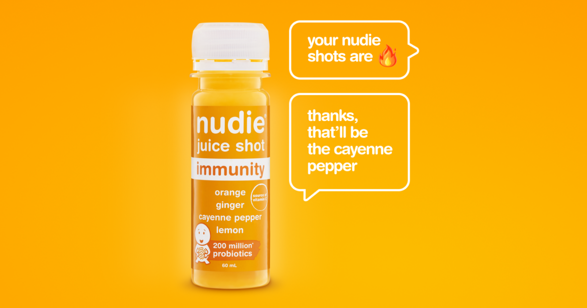 example creative of nudie shot immunity